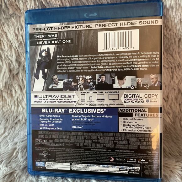 The Bourne Legacy (Blu-ray, DVD) Jeremy Renner Rachel Weisz Edward Norton - Picture 3 of 15